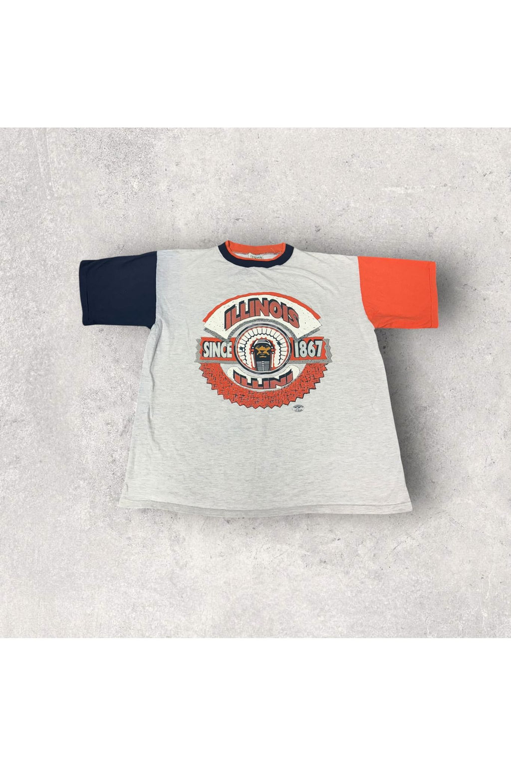 Vintage Single Stitch Thunder Island 90s University of Illinois Since 1867 Tee- L/XL