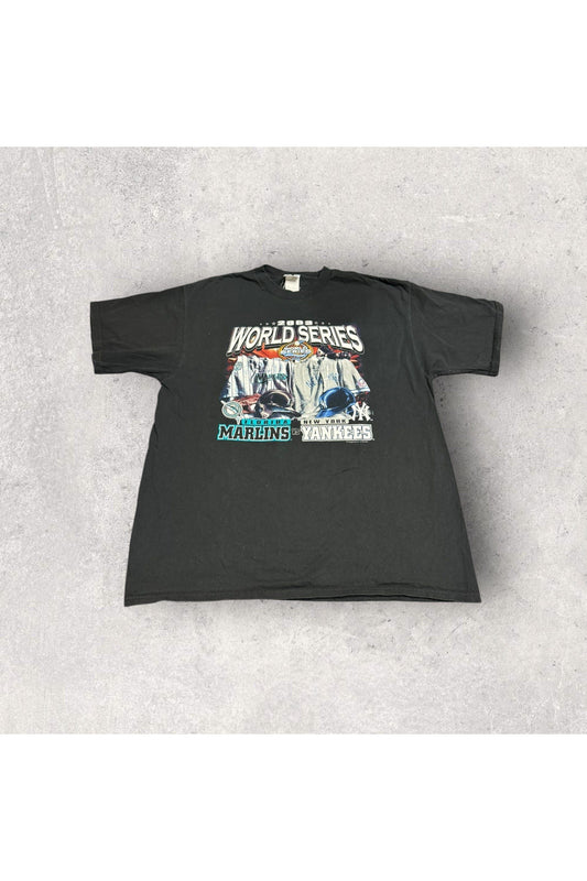 Vintage 2003 Florida Marlins vs. New York Yankees World Series 100th Anniversary Tee- XL