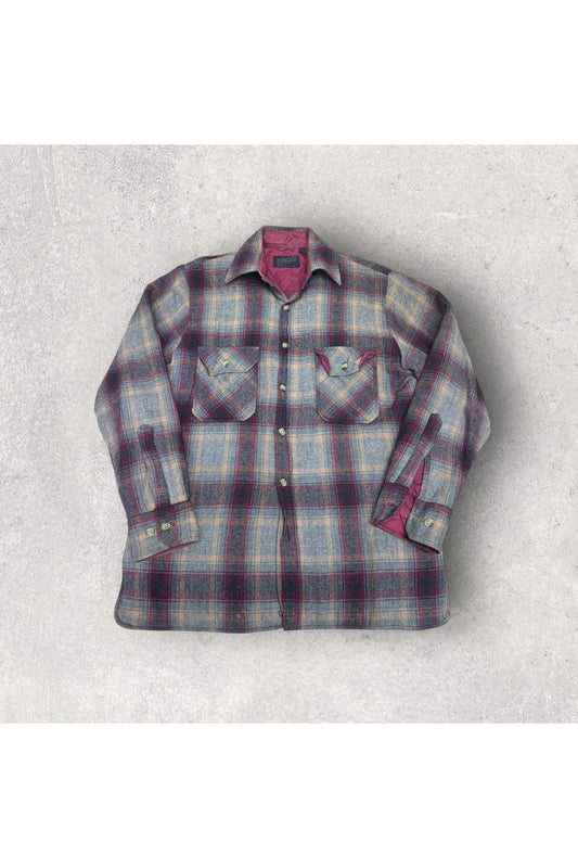Vintage Woodland Insulated Long Sleeve Flannel Button Up- S