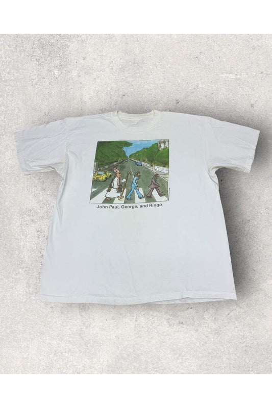 Vintage 1998 John Paul, George, and Ringo Christian The Beatles Abbey Road Parody Tee- XL