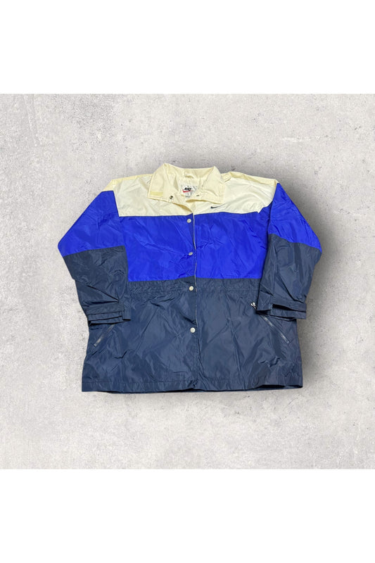 Vintage 90s Nike Button Snap Windbreaker- L