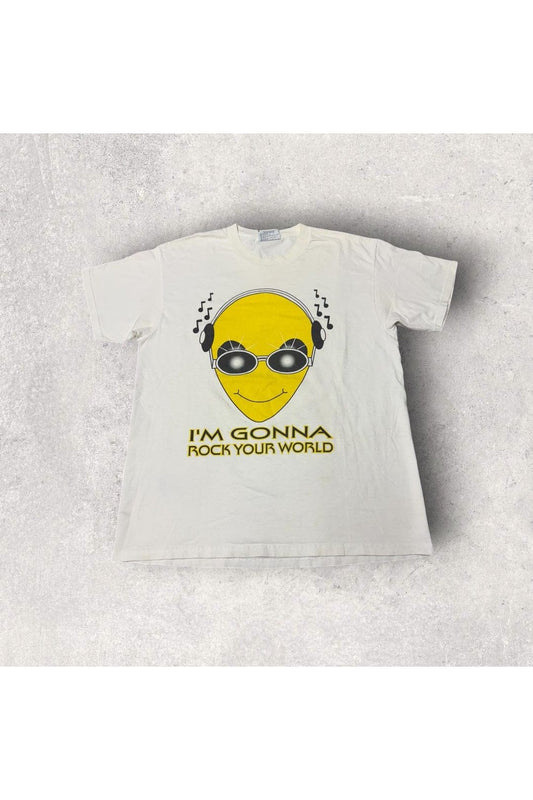 Vintage LEE Made In USA I'm Gonna Rock Your World Tee- L