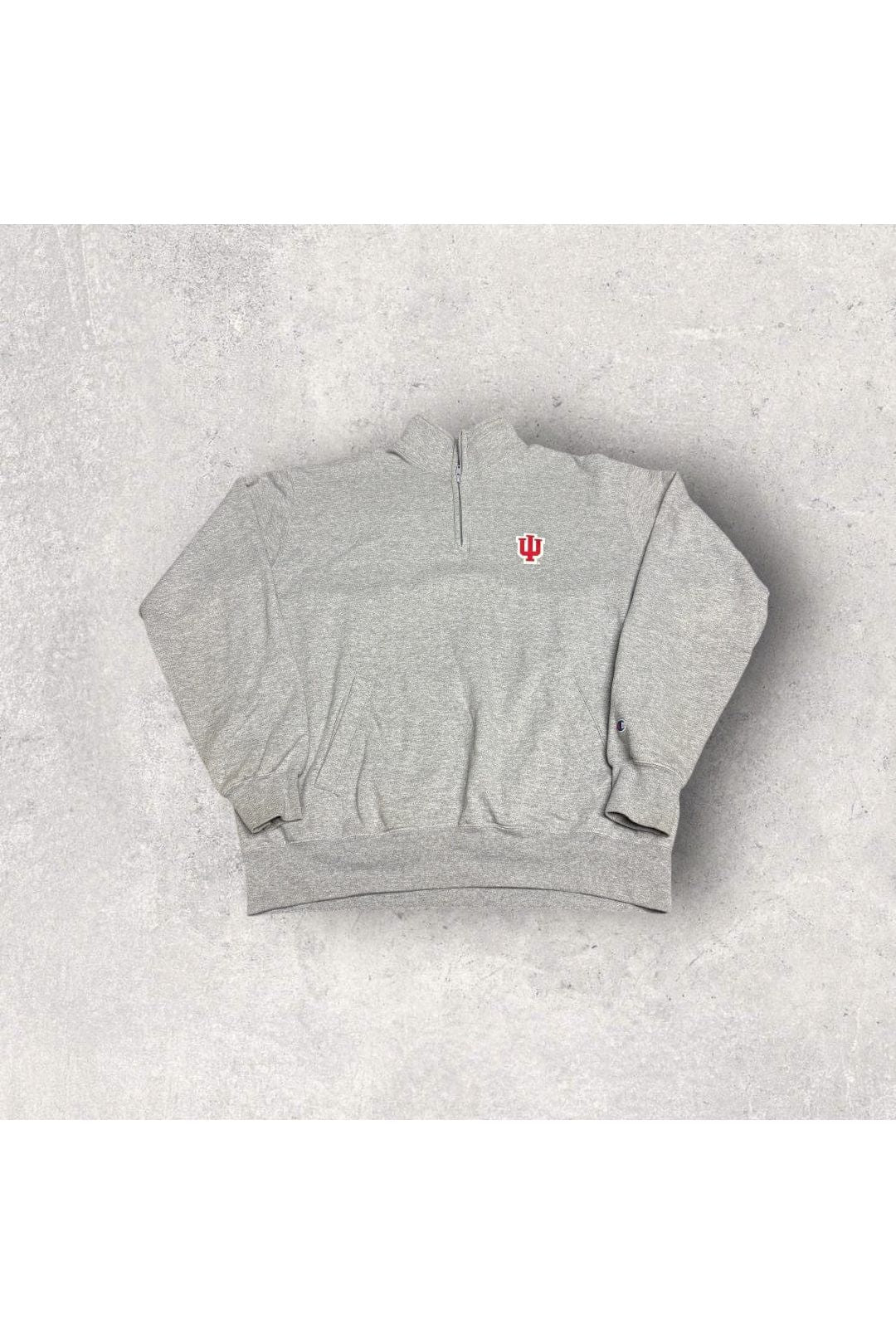 Vintage Y2K Champion Indiana University Hoosiers 1/4 Zip Pullover- XL