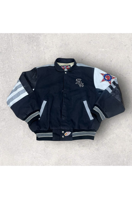 Vintage Jeff Hamilton 90s Chicago White Sox Leather Jacket- XL