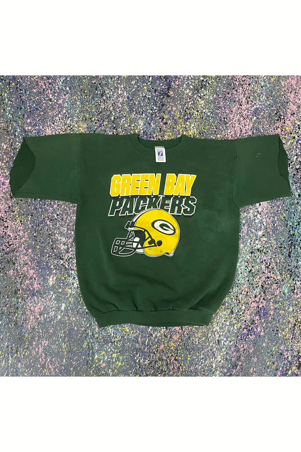 Vintage Logo 7 Green Bay Packers Youth Modified Crewneck- YTH XL (18-20)