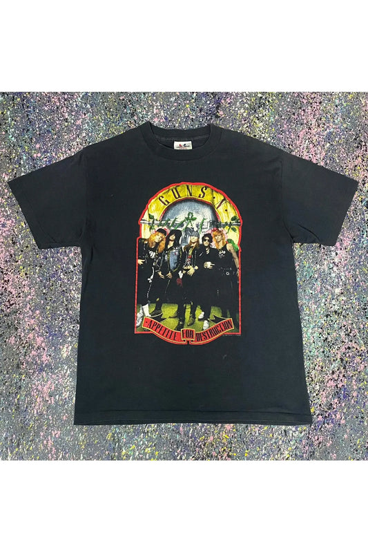 Vintage Tee Jays 1989 Guns N Roses Appetite For Destruction Tee- L