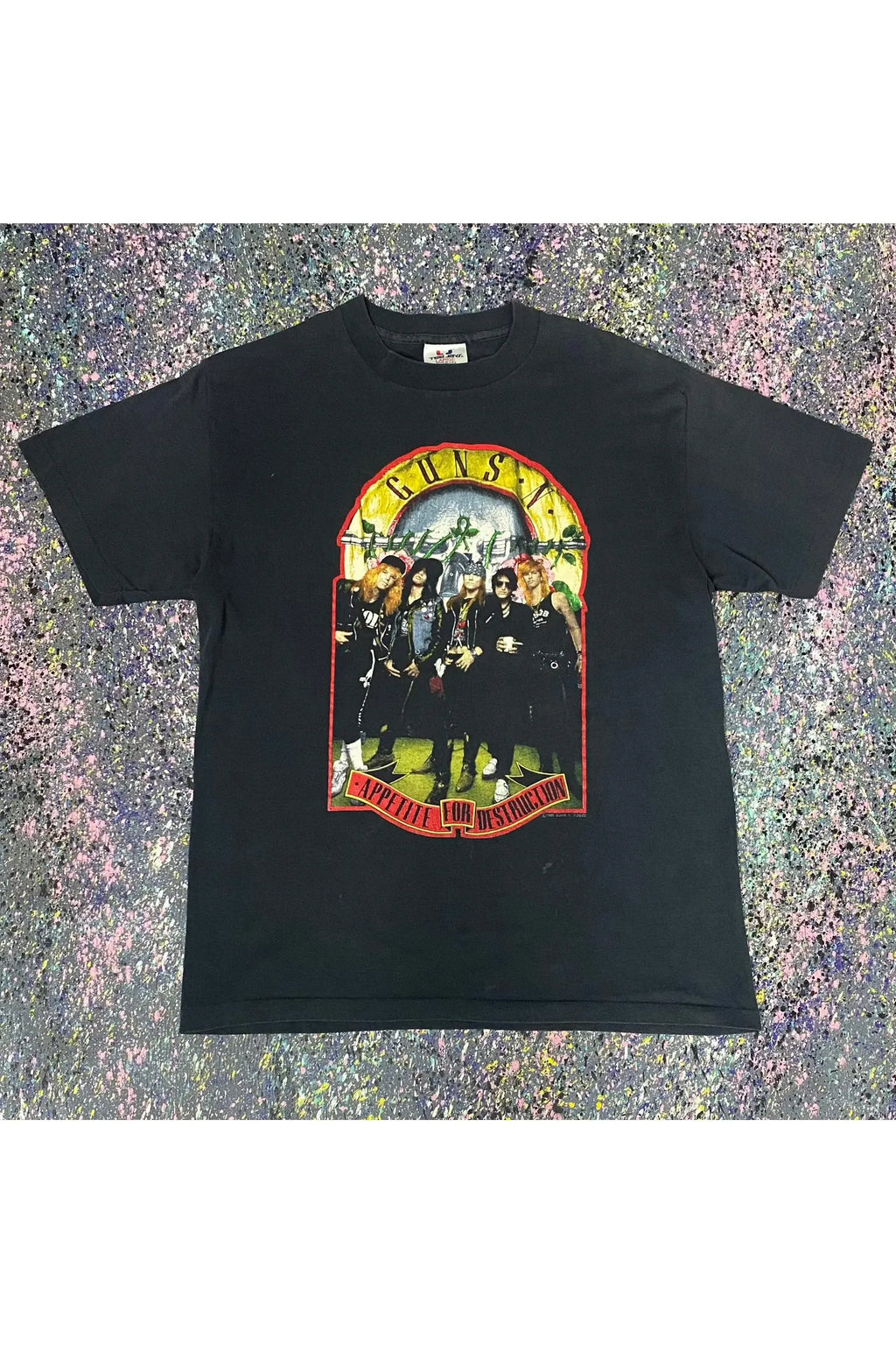 Vintage Tee Jays 1989 Guns N Roses Appetite For Destruction Tee- L