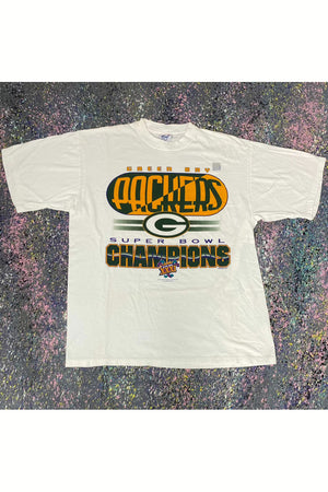Vintage Deadstock 1996 Green Bay Packers Super Bowl XXXI Champions Tee- L