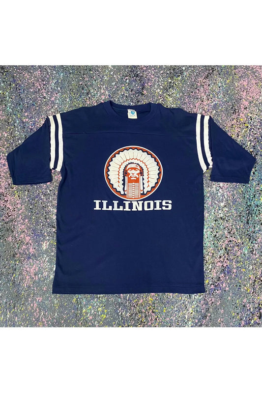 Vintage Deadstock University of Illinois 3/4 Sleeve Tee- M