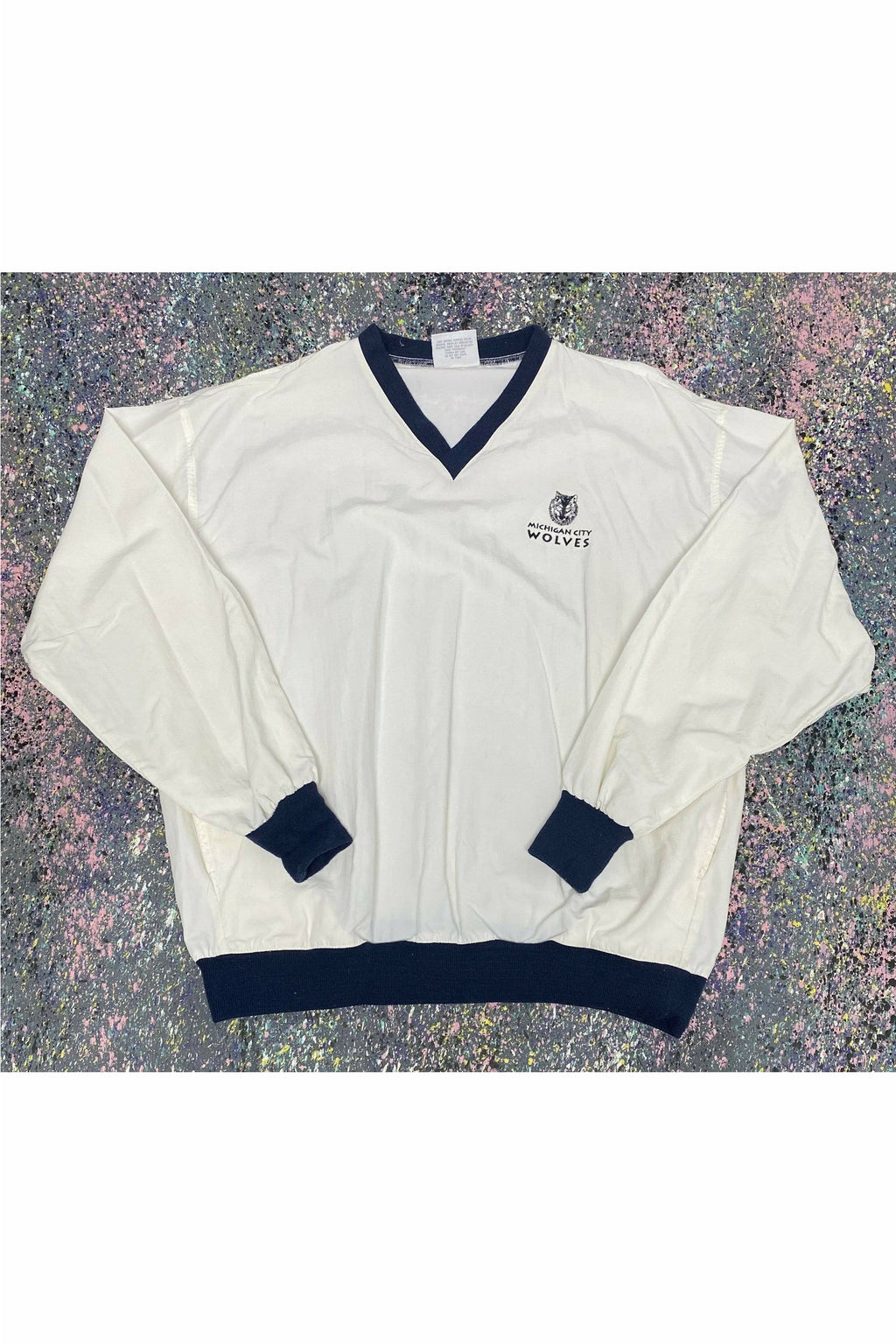 Vintage Michigan City Wolves Pullover Windbreaker- L