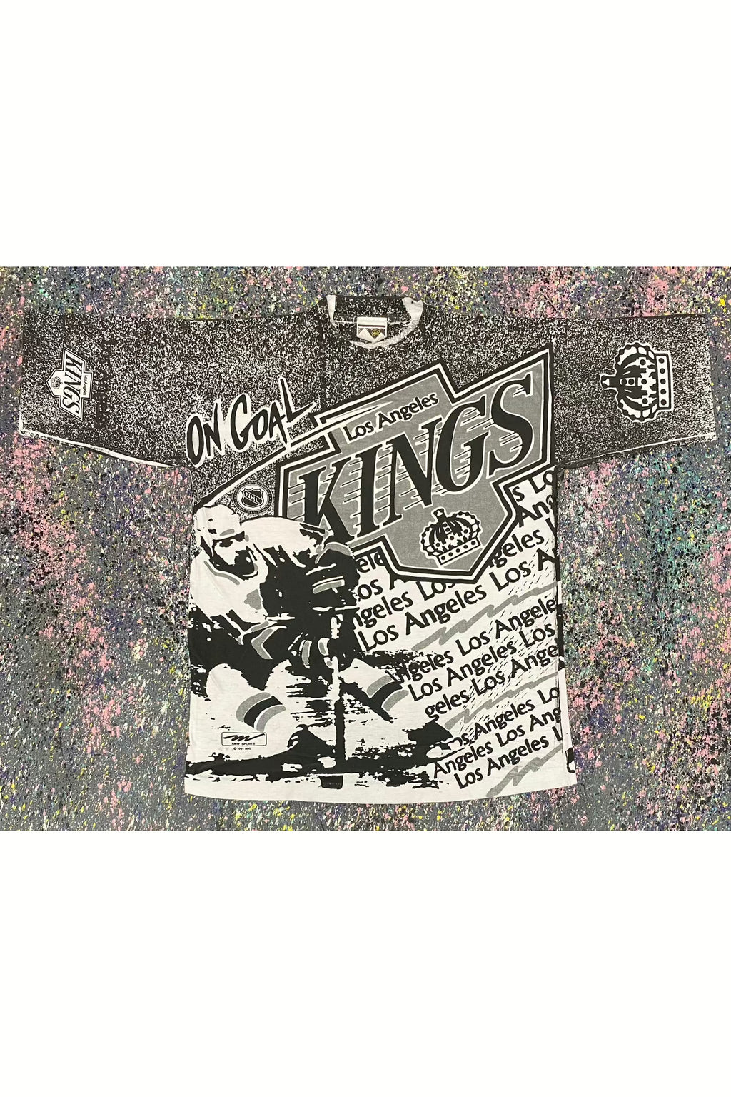 Vintage 1991 Magic Johnson T's Los Angeles Kings All Over Print Tee- M