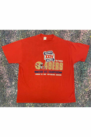 Vintage 1989 San Francisco 49ers NFC Champions Tee- XXL (Fits XL)