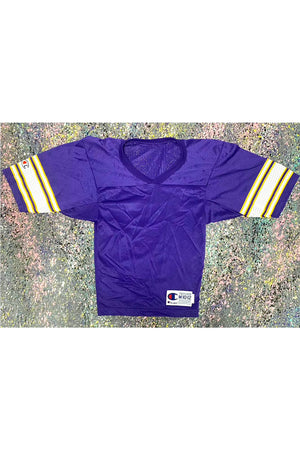 Vintage Champion Made In USA Blank Football Jersey- YTH M (10-12)