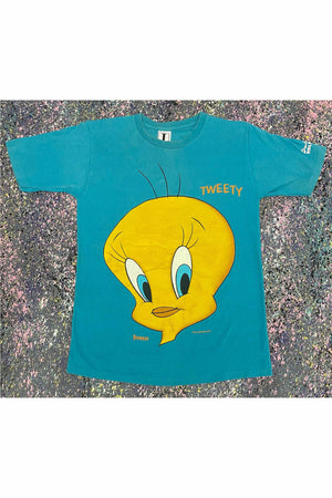 Vintage 1993 Big Face Tweety Bird Jostens Sportswear Tee- M