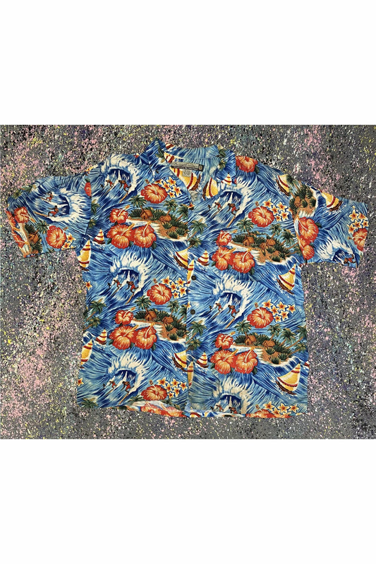 Vintage Pineapple Connections Hawaiian Shirt- L
