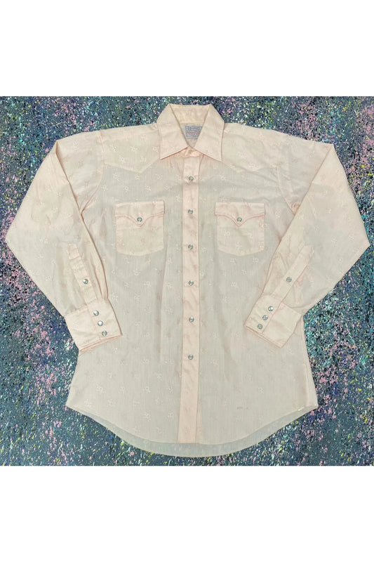 Vintage H Bar C Ranch Wear Pearl Snap Made In USA Button Up Shirt- SZ: 15 1/2-33