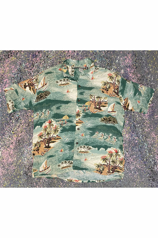Vintage Pineapple Connections Hawaiian Shirt- XL