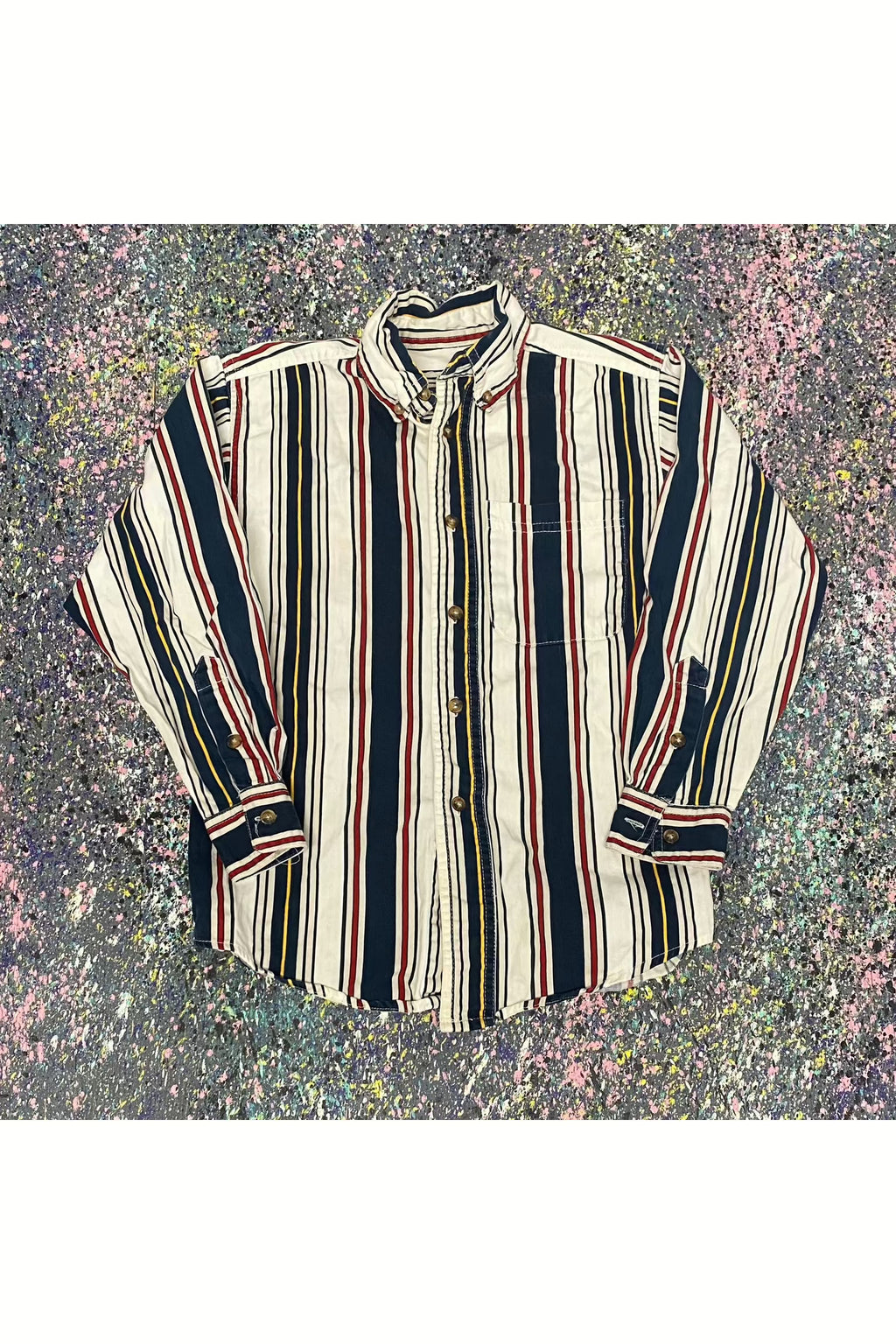 Vintage Express Boys Button Up Shirt- YTH S (8-10)