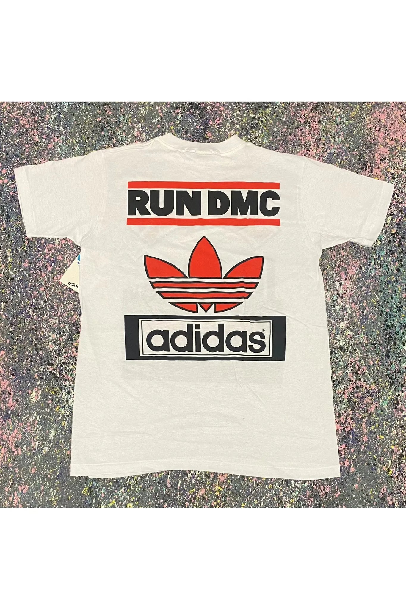 skade Spytte absorberende Vintage 80s Deadstock Run DMC Adidas Single Stitch Tee- M – BACK2THEVINTAGE