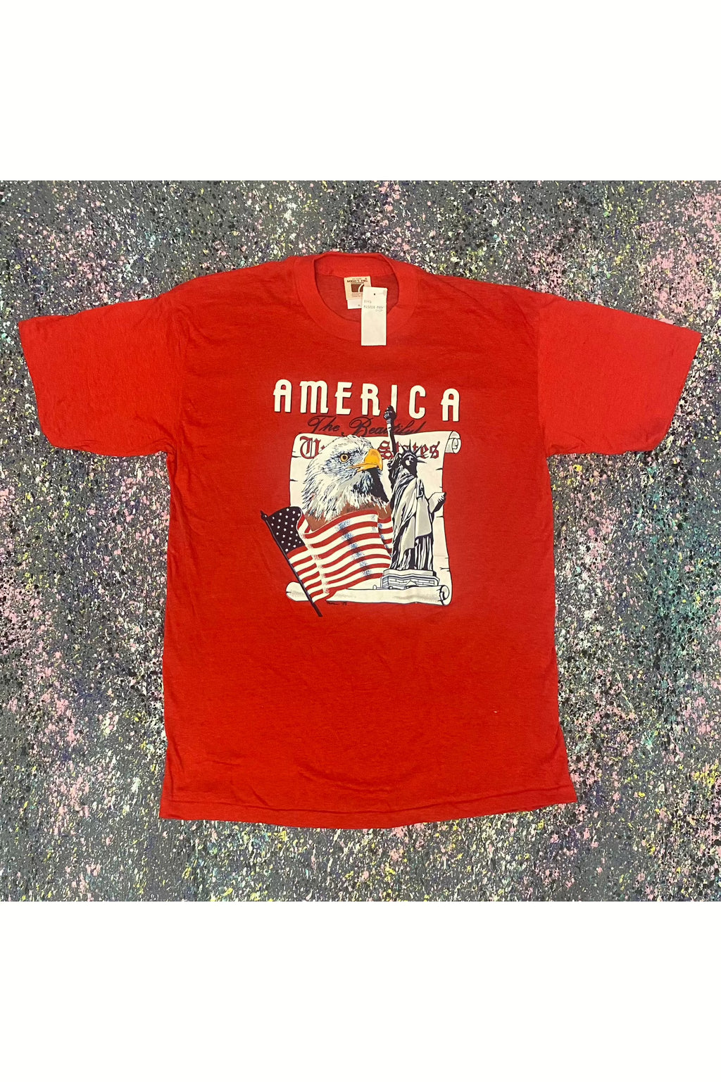 Vintage Deadstock 1986 Logo 7 America The Beautiful Graphic Tee- XL