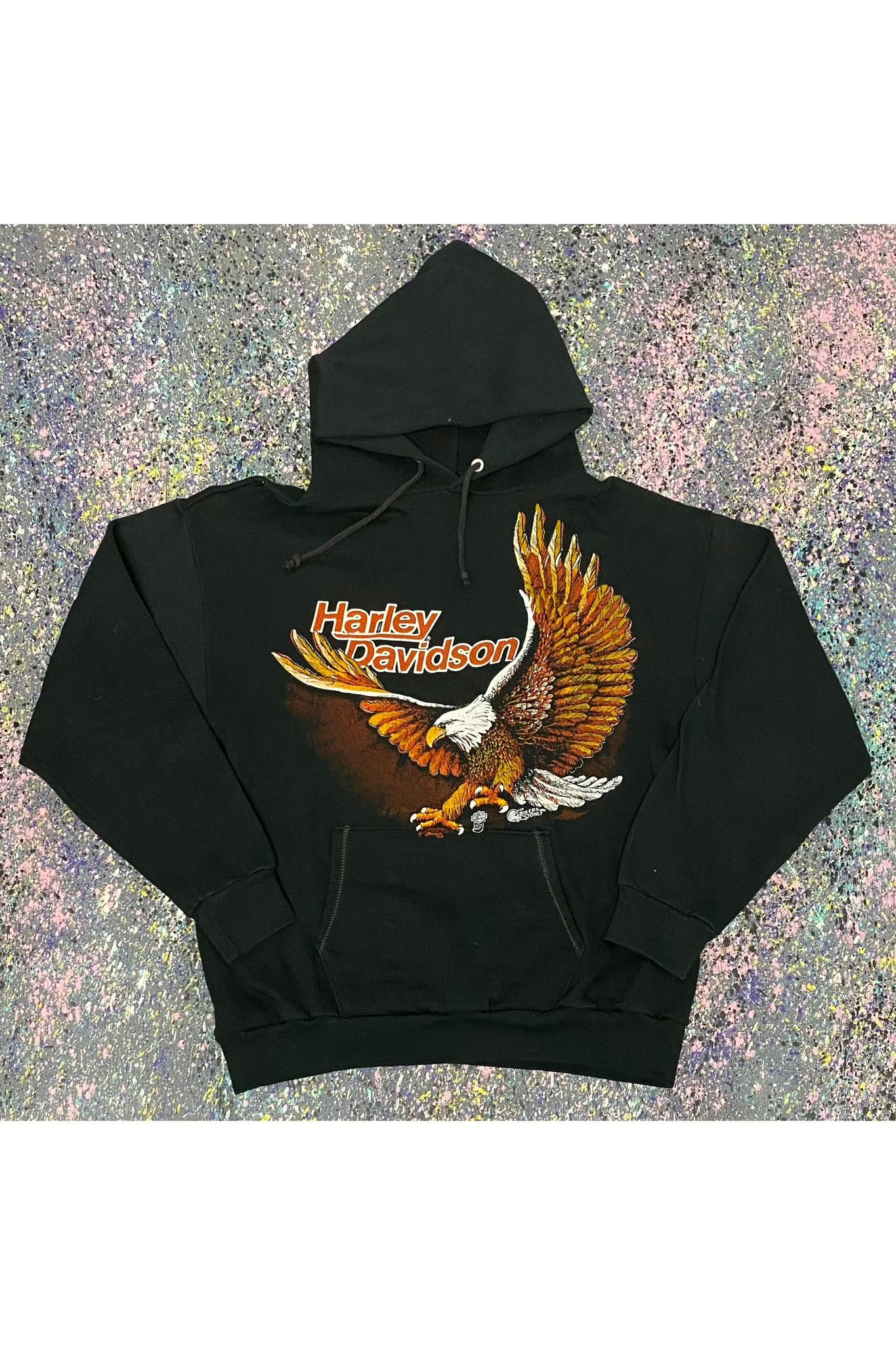 Vintage Harley Davidson Eagle Hoodie L