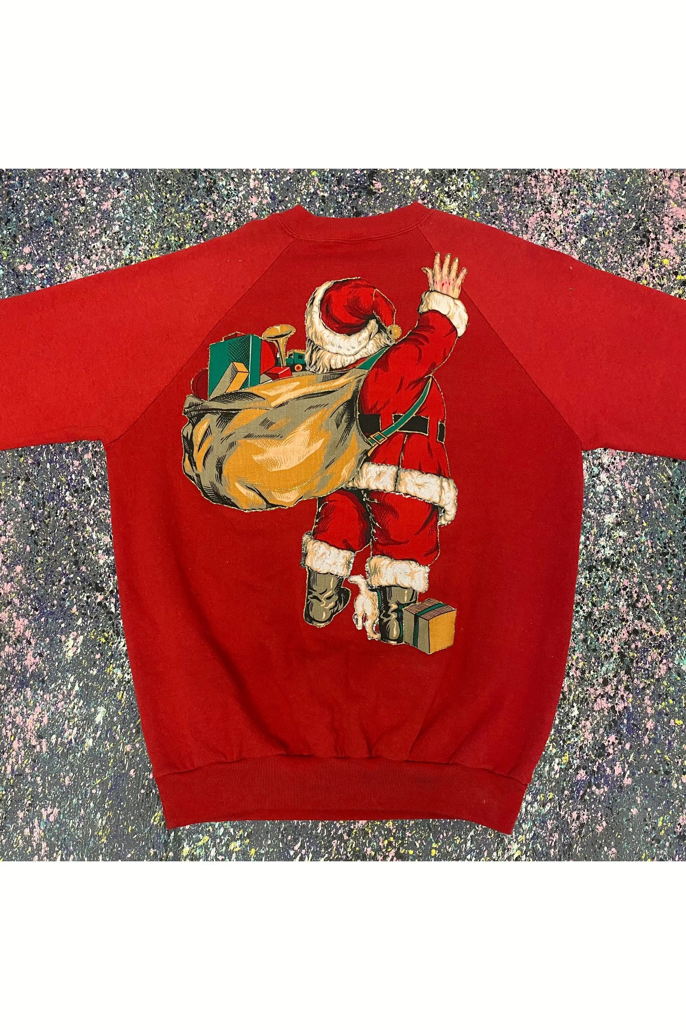 Vintage Jerzees Santa Christmas Sweater- XL