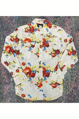 Vintage Wrangler Pearl Snap Floral Button Up Shirt- M