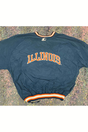 Vintage University of Illinois Starter Pullover Windbreaker- XXL